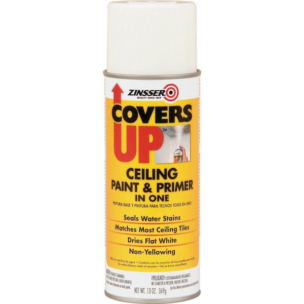 Ceiling Paint/Primer, Vertical Spray, 13 Oz, 6PK, WE